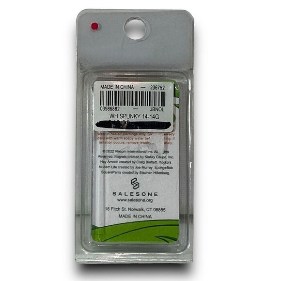 Nickelodeon Spunky Rocko’S Modern Life Spunky 14 Gauge Belly Button Navel Ring - Picture 3 of 6